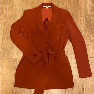 Veronica Beard jacket double-breasted with belt